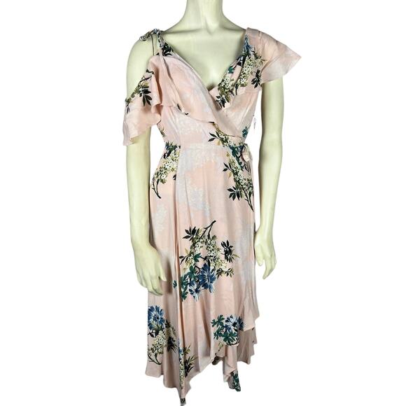 Astr the Label NWT New Pink Floral Wrap Dress sz Small - Picture 1 of 16